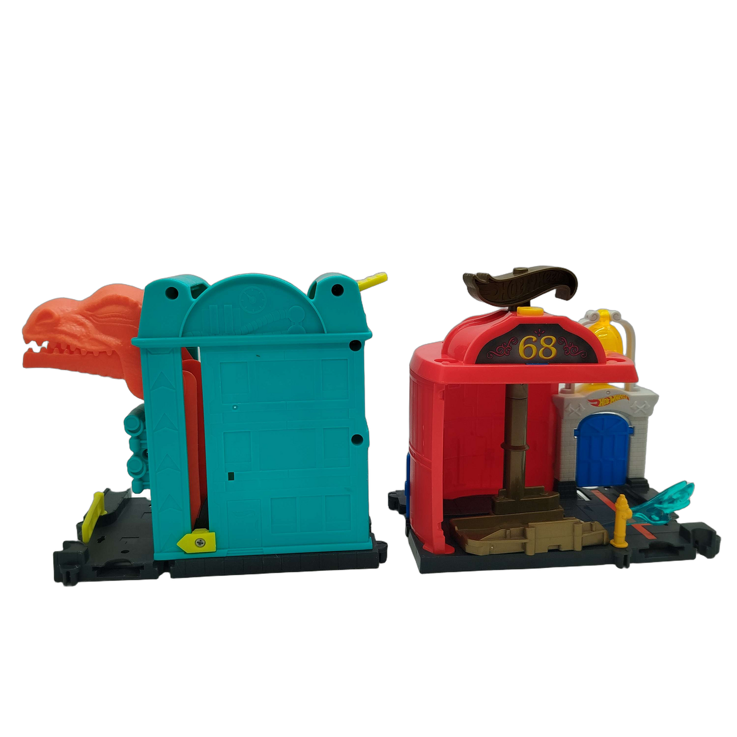 Hot Wheels Bundle Dino-Angriff & Speed Shop großes Spielset