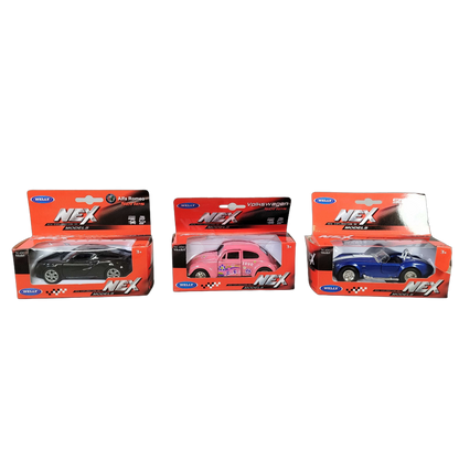 Welly Bundle Shelby Cobra Beetle Set von 3 Modellautos Neuwertig