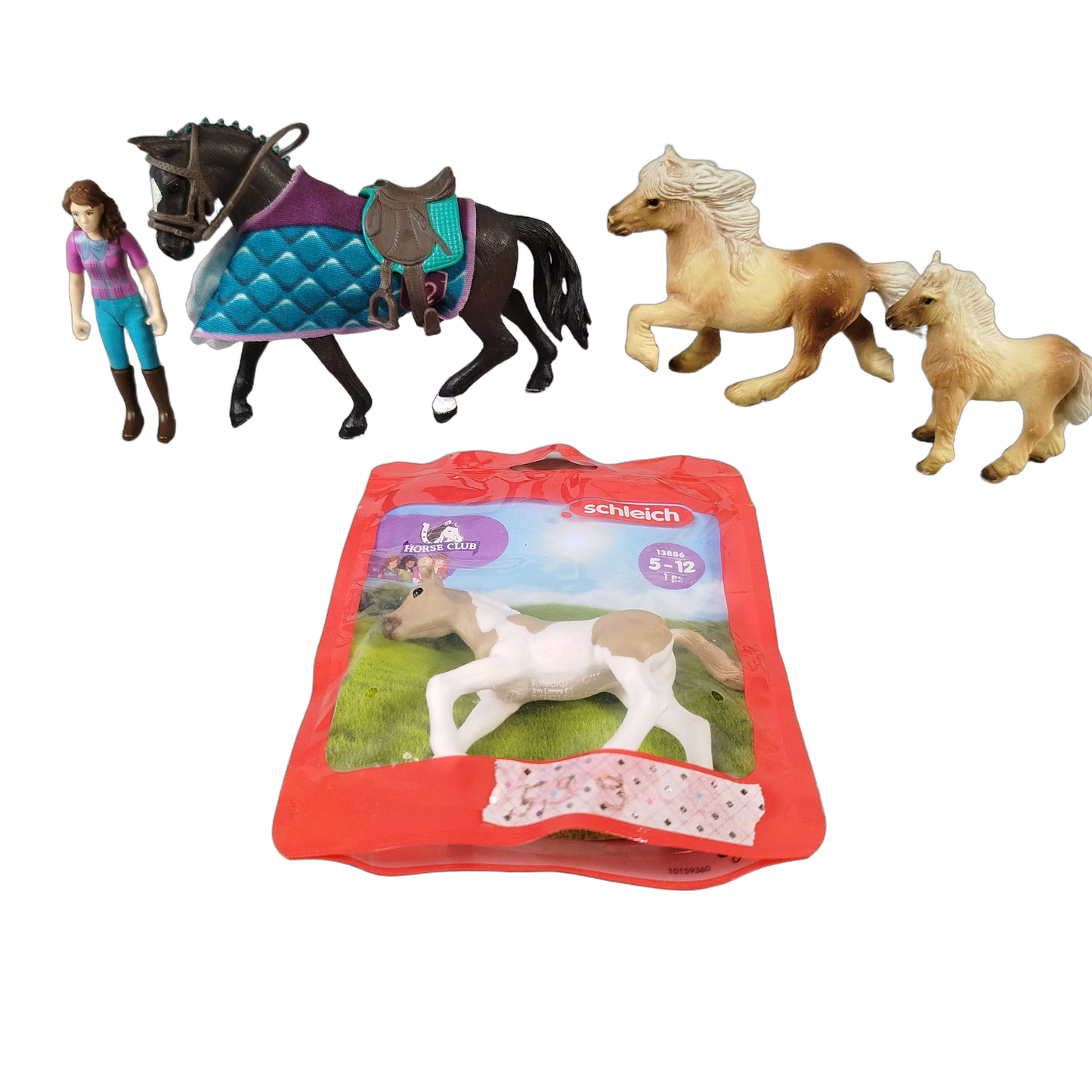 Schleich Tiere Bundle Pferde & Reiter 13886 5 Teile