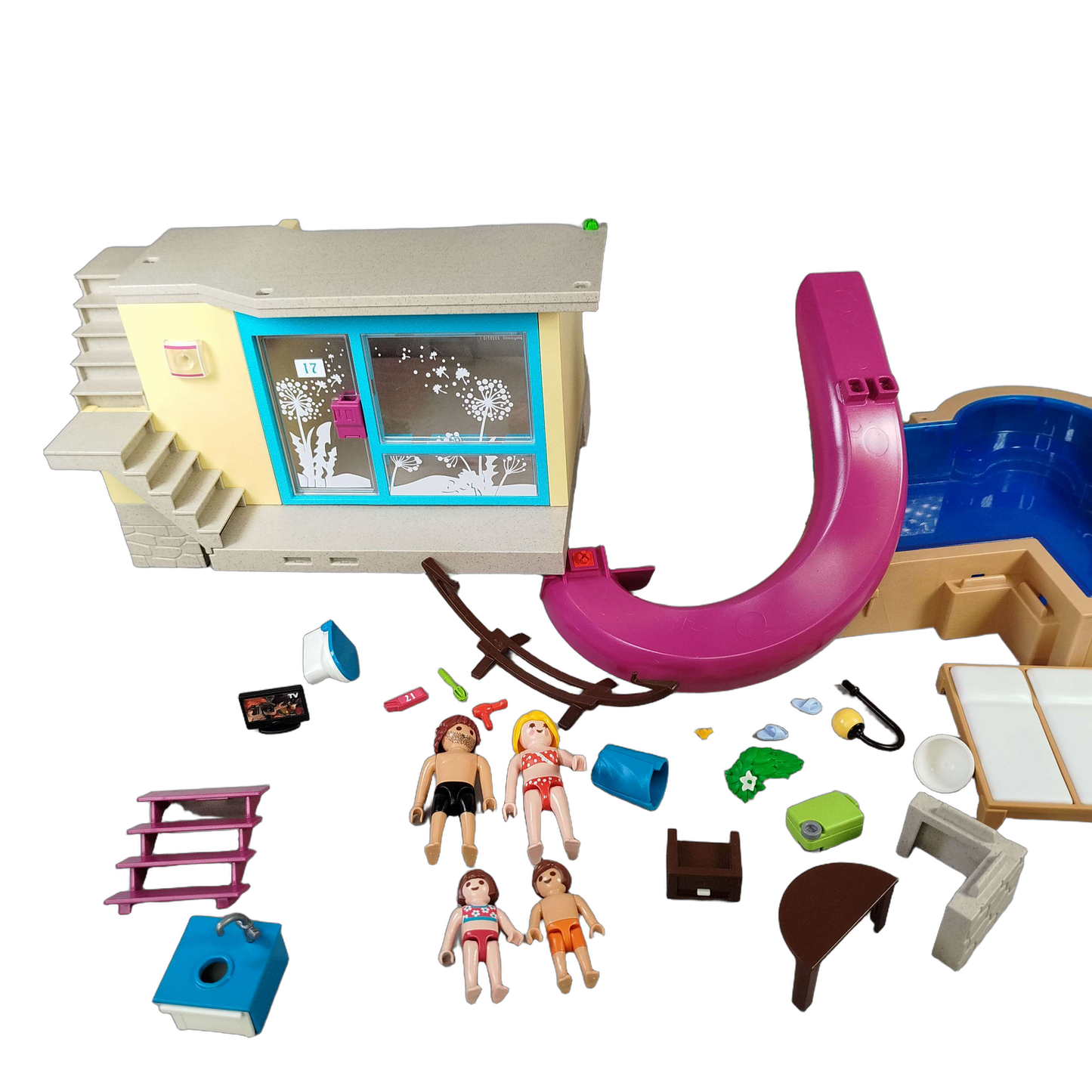 Playmobil Bundle Schwimmbad 5575 großes Set Figuren & Zubehör