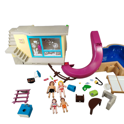 Playmobil Bundle Schwimmbad 5575 großes Set Figuren & Zubehör