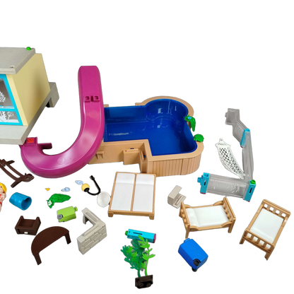 Playmobil Bundle Schwimmbad 5575 großes Set Figuren & Zubehör