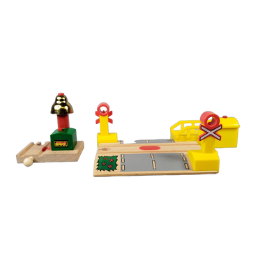 BRIO Bundle Holzeisenbahn 33750 33754 Set von 2 Übergang & Glocke