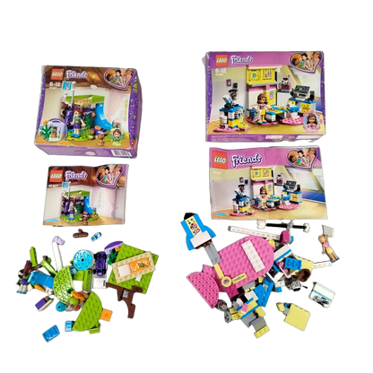 LEGO Bundle Friends 41327 41329 Mia & Olivia Set von 2 Zimmer Bausets