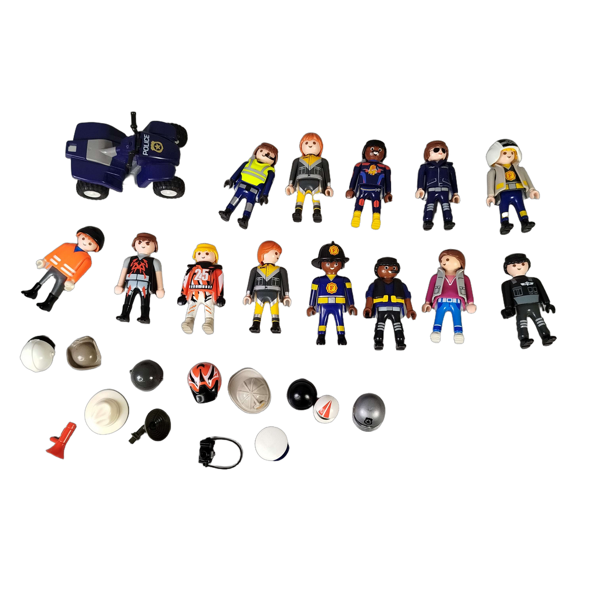 Playmobil Bundle Polizei Set von 13 Figuren, Polizeiauto & Zubehör