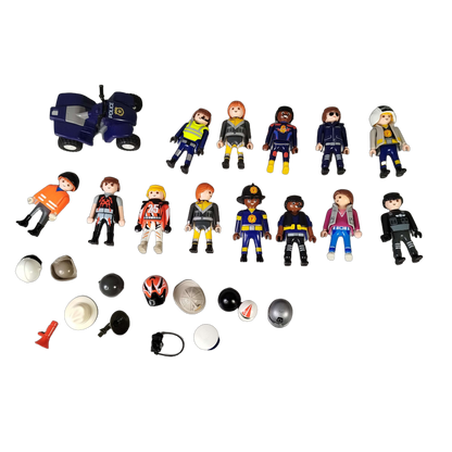 Playmobil Bundle Polizei Set von 13 Figuren, Polizeiauto & Zubehör