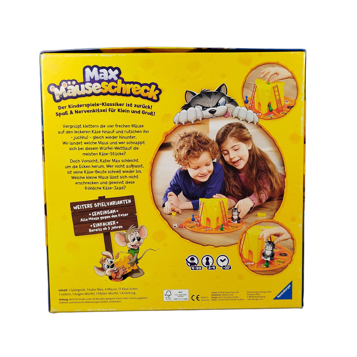 Ravensburger Max Mäuseschreck 24562 Brettspiel Kinderspiel