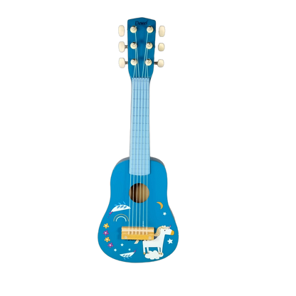 Dewel Einhorn Kindergitarre 6 Saiten blau