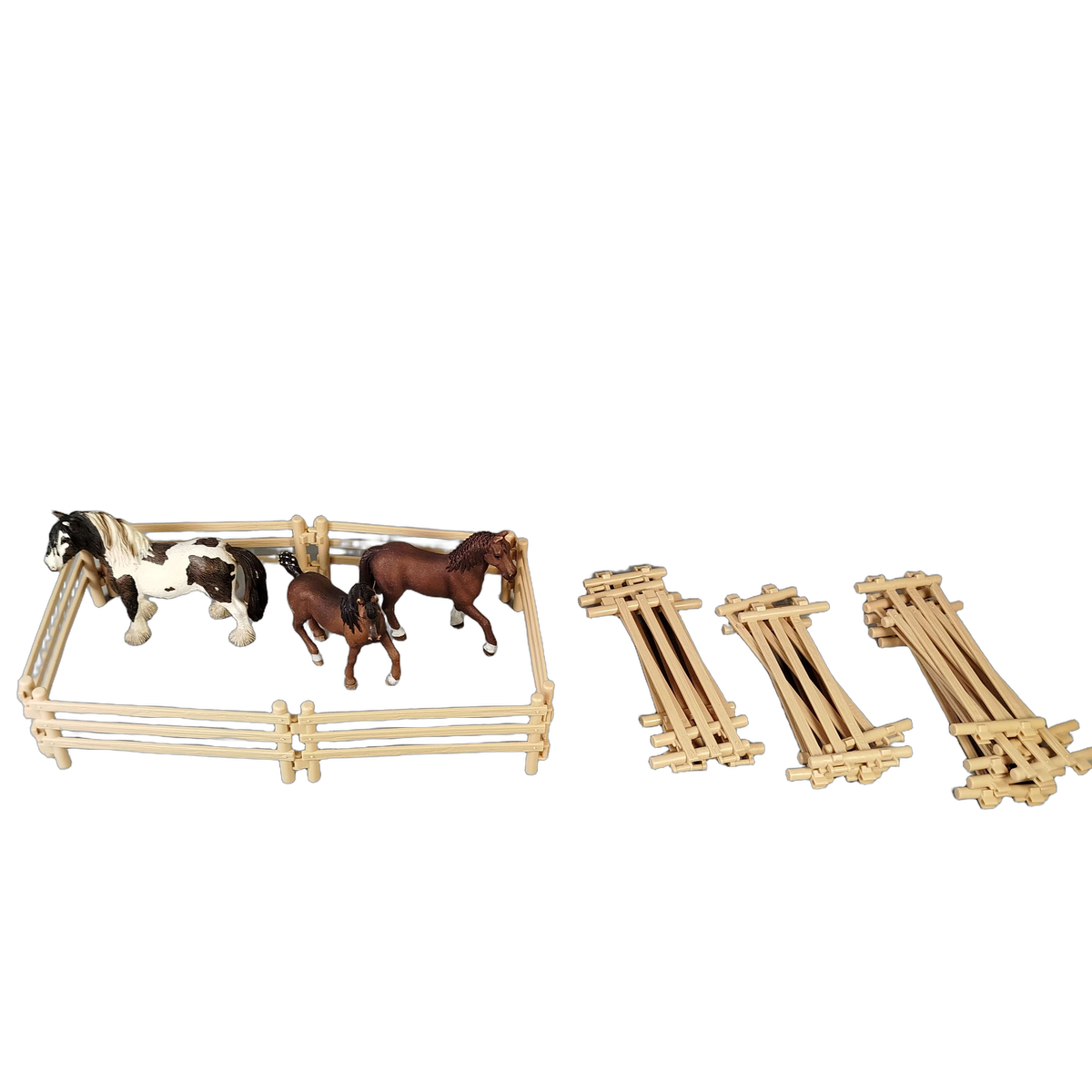 Schleich Tiere Bundle 14 Teile Pferde Figuren & Zaunelemente