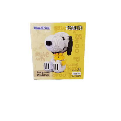 bluebrixx Snoopy and Woodstock 107372 Klemmbausteine Bauset, Neu