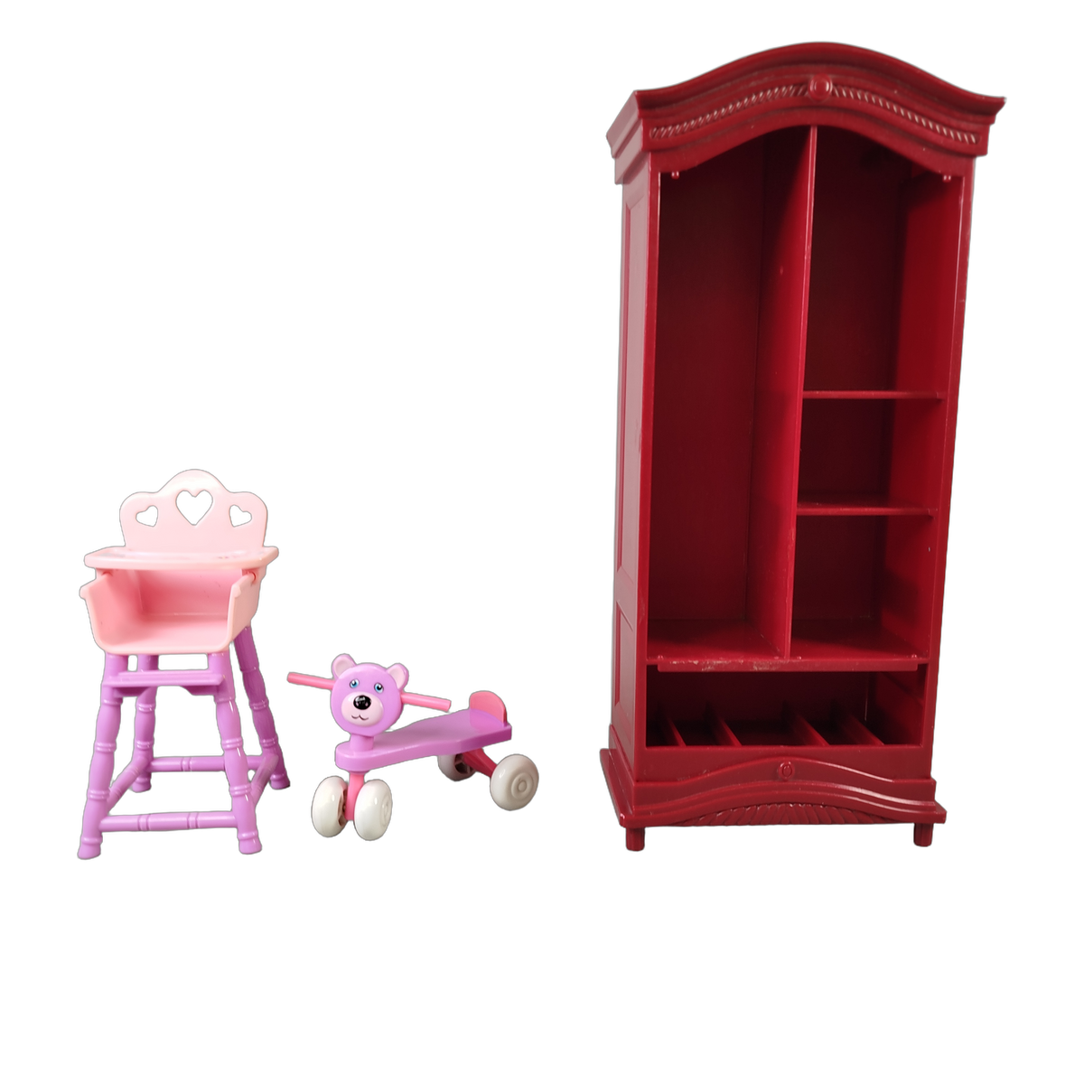 Bundle Puppenhaus Puppenmöbel Set von 7 Küche, Schrank, Waschtisch