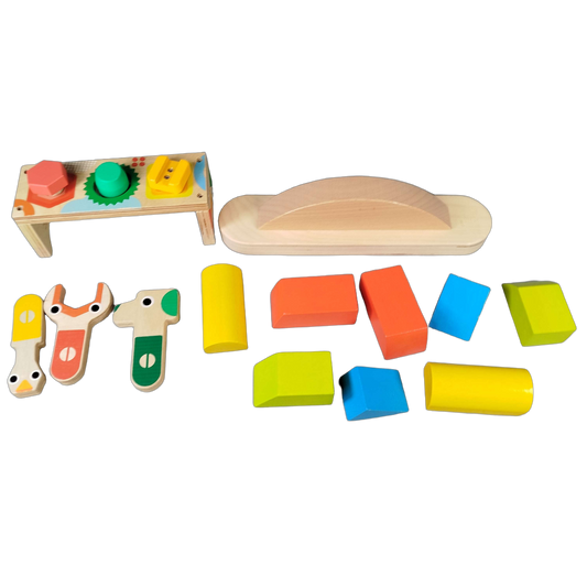 Bundle Holz Set von 19 Werkbank & Kinderwerkzeug