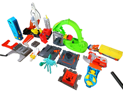 Hot Wheels Bundle Rennbahn Zubehör Set Schienen, Loops & Verbinder