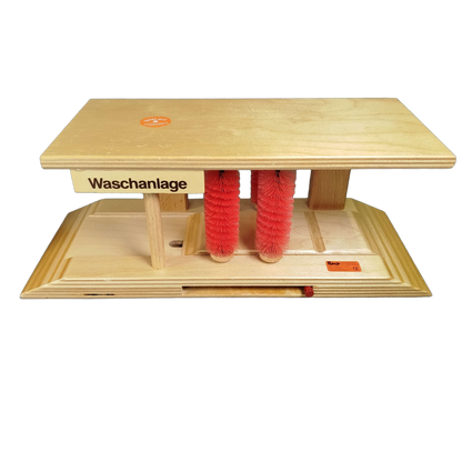 Heros Bundle Holzspielzeug Set von 2 Kranwagen & Waschanlage