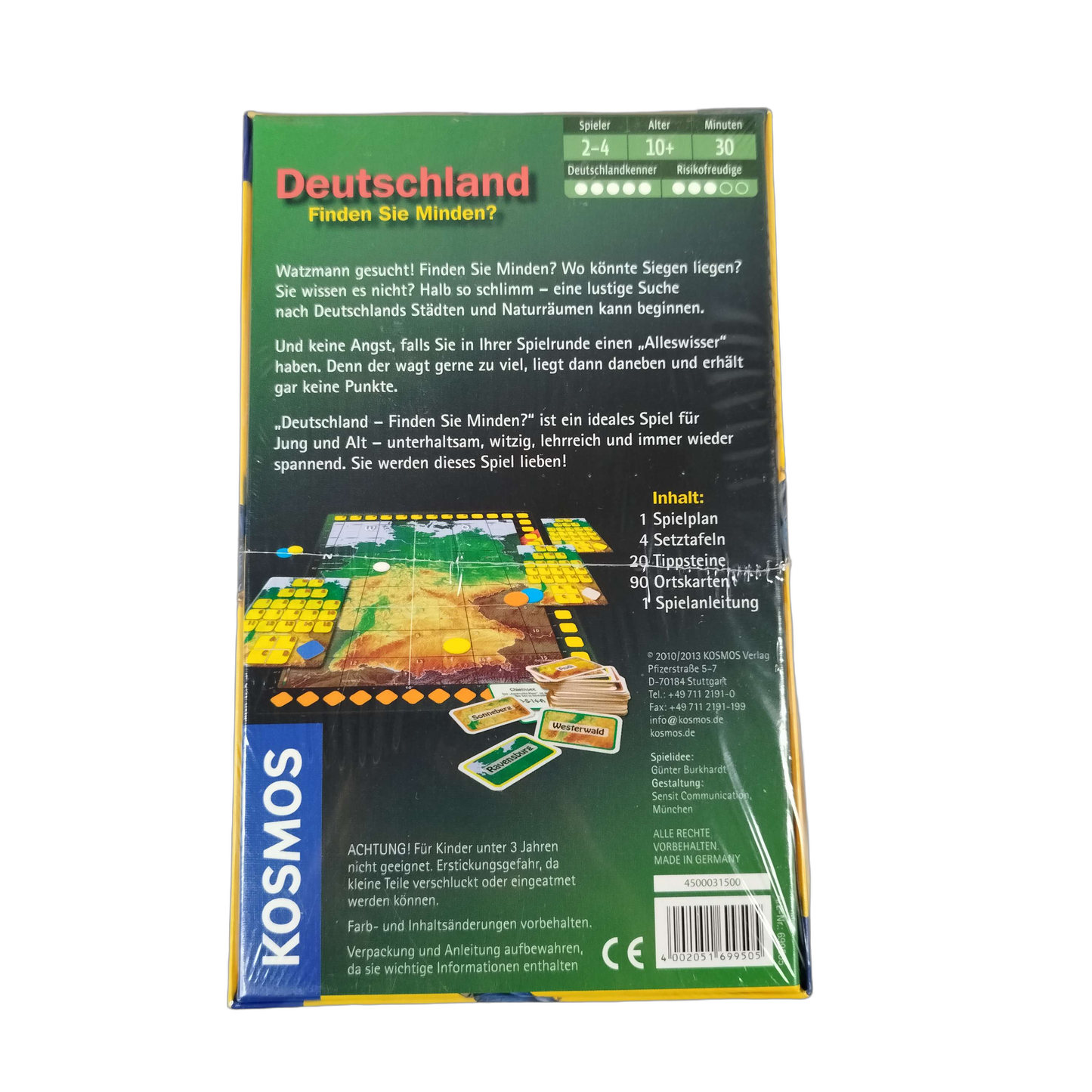 KOSMOS Deutschland – Finden Sie Minden? 4500031500 Brettspiel, Neu