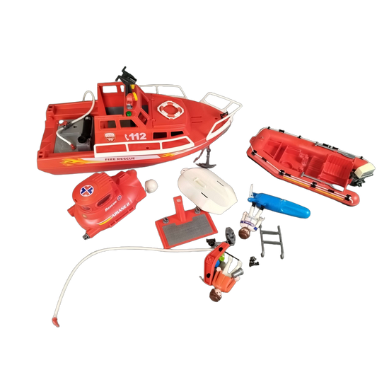 Playmobil Bundle Feuerwehr 3128 B Feuerlöschboot