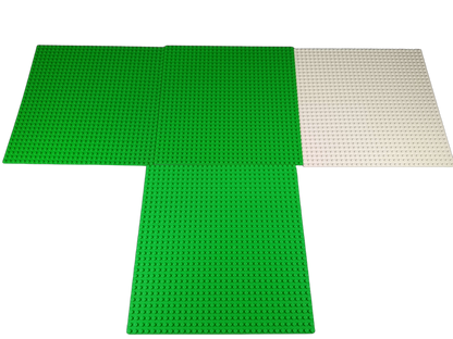 LEGO Bundle 3x Grün 1x Sand Set von 4 Grundplatten