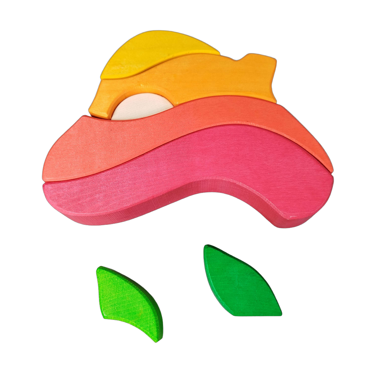 Goki Waldorf Holz Stapelspiel Regenbogen Bausteine