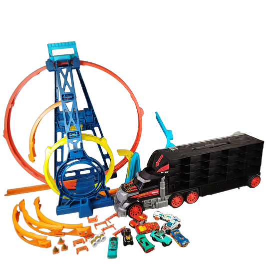 Hot Wheels Bundle Rennbahn & LKW