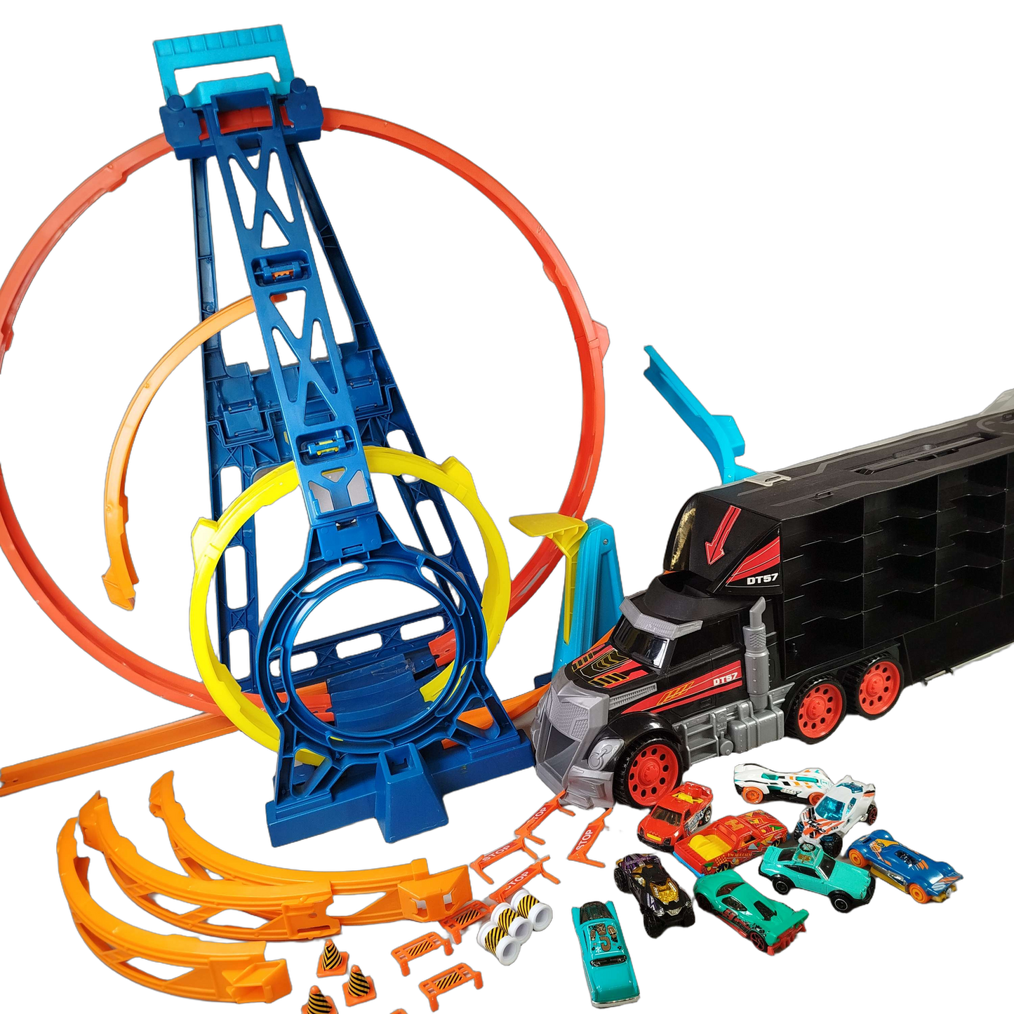 Hot Wheels Bundle Rennbahn & LKW