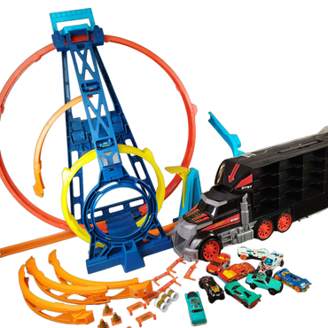 Hot Wheels Bundle Rennbahn & LKW