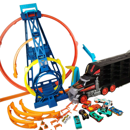 Hot Wheels Bundle Rennbahn & LKW