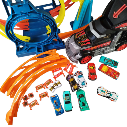 Hot Wheels Bundle Rennbahn & LKW