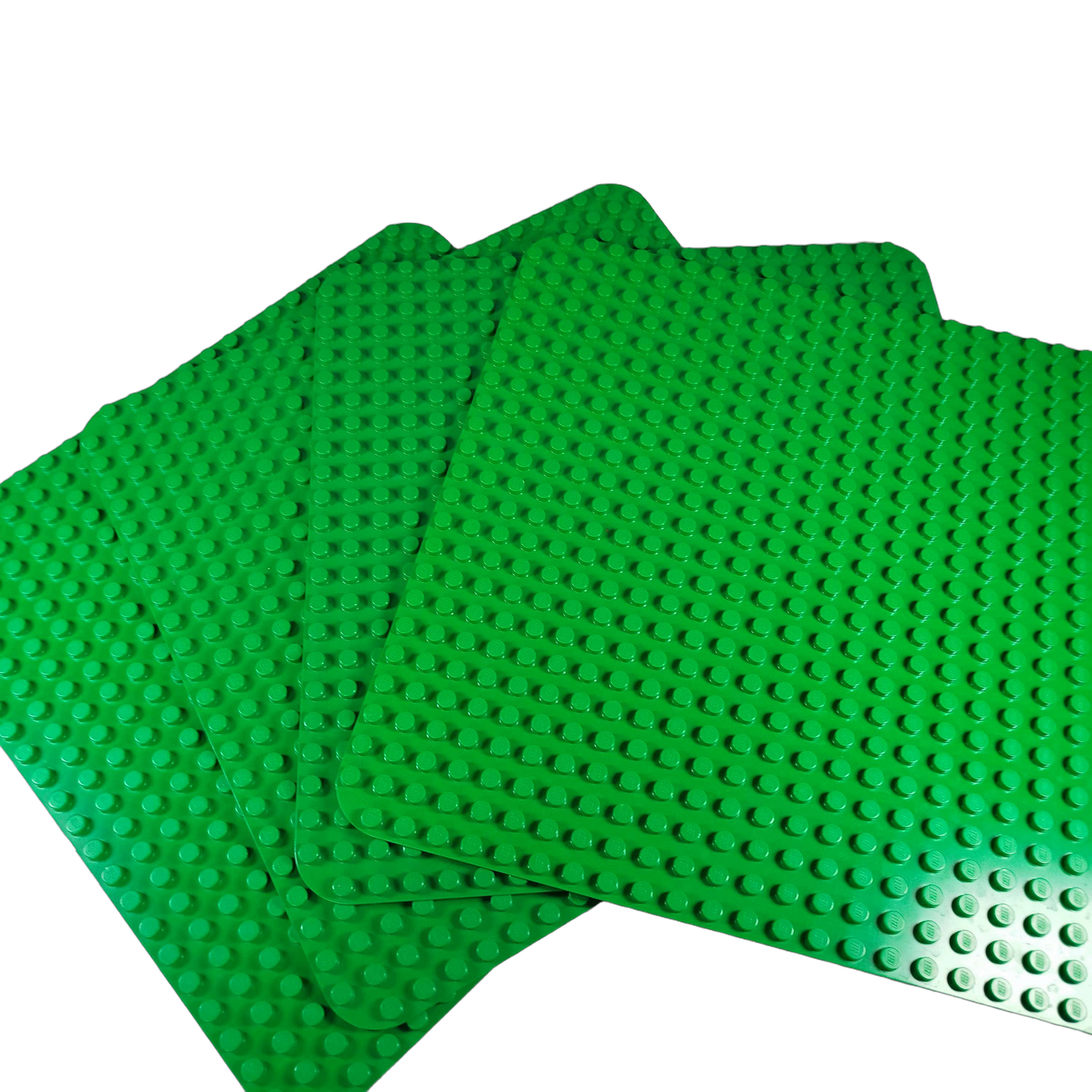 LEGO Bundle 4x Bauplatten grün quadratisch, abgerundete Ecken