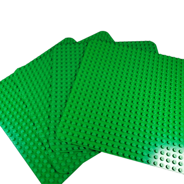 LEGO Bundle 4x Bauplatten grün quadratisch, abgerundete Ecken