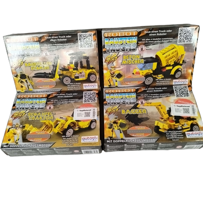 gutoys Bundle ROBOT TRUCKS Set von 4 Roboter Trucks