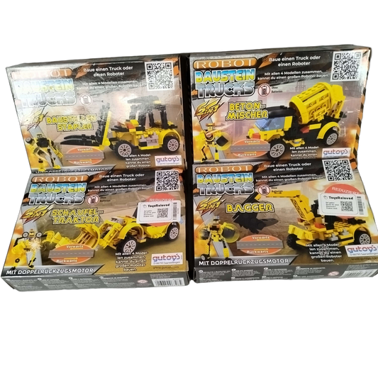 gutoys Bundle ROBOT TRUCKS Set von 4 Roboter Trucks