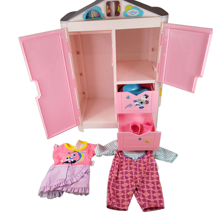 Zapf Creation Bundle BABY born Kleiderschrank Puppenmöbel