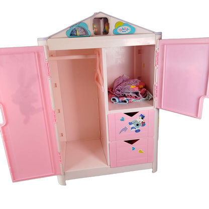 Zapf Creation Bundle BABY born Kleiderschrank Puppenmöbel