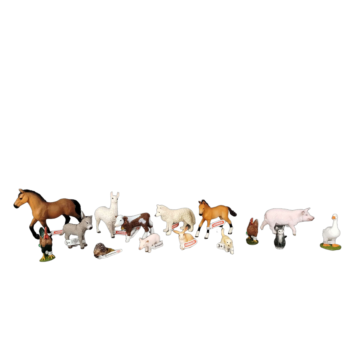 Schleich Bundle Bauernhof & Waldtiere 12 Teile Tierfiguren