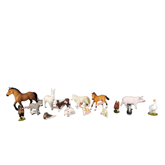 Schleich Bundle Bauernhof & Waldtiere 12 Teile Tierfiguren