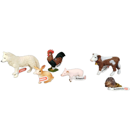 Schleich Bundle Bauernhof & Waldtiere 12 Teile Tierfiguren