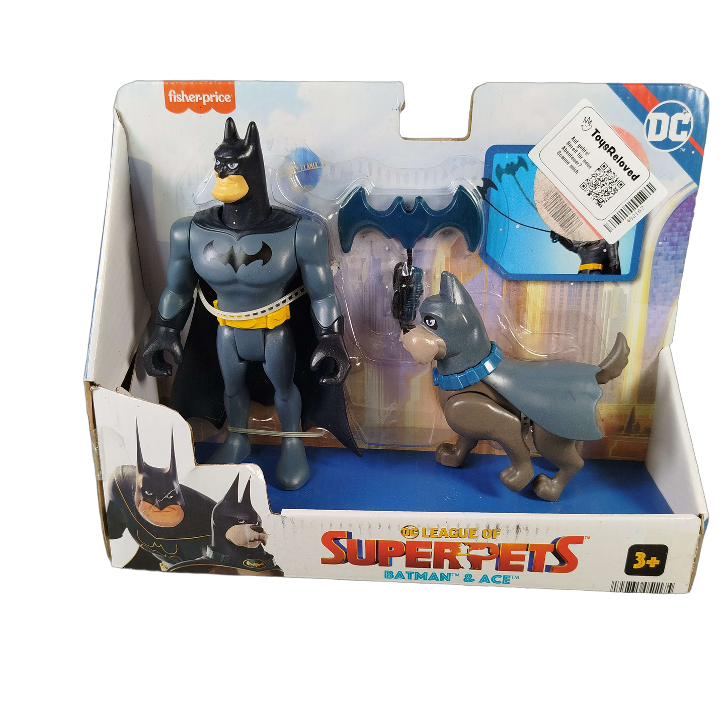 Mattel DC League of Super-Pets Batman & Ace Actionfiguren, Neuwertig