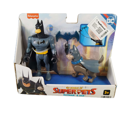 Mattel DC League of Super-Pets Batman & Ace Actionfiguren, Neuwertig