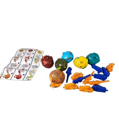 Bundle Konstruktionsspielzeug 6x Sphären & Zubehör in Blau & Orange