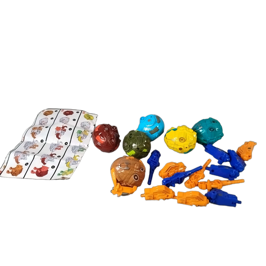 Bundle Konstruktionsspielzeug 6x Sphären & Zubehör in Blau & Orange