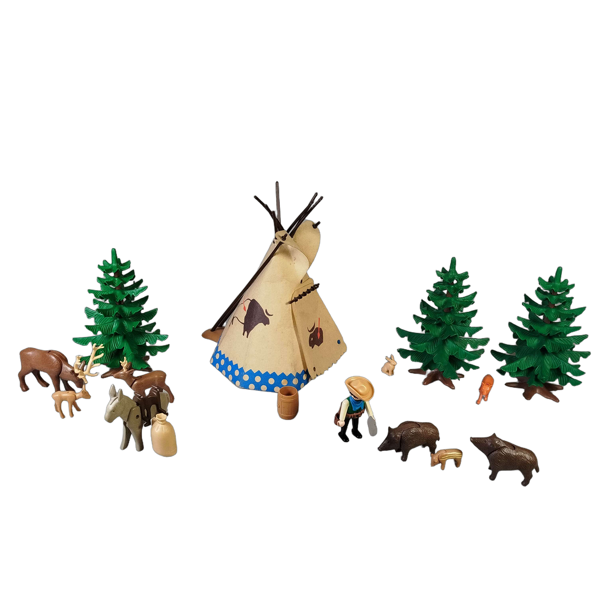 Playmobil Bundle Western & Waldtiere Tipi Set Pferd & Esel
