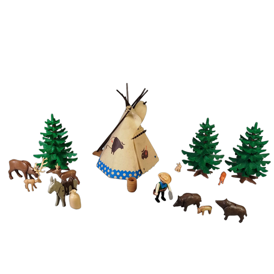 Playmobil Bundle Western & Waldtiere Tipi Set Pferd & Esel