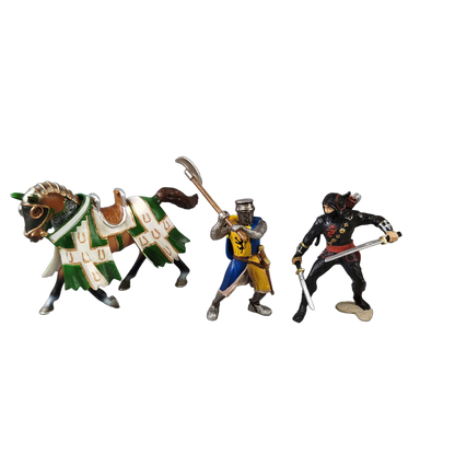 Schleich Tiere Bundle 3 Teile Ritter Ninja Turnierpferd Figuren