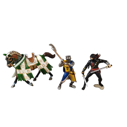 Schleich Tiere Bundle 3 Teile Ritter Ninja Turnierpferd Figuren