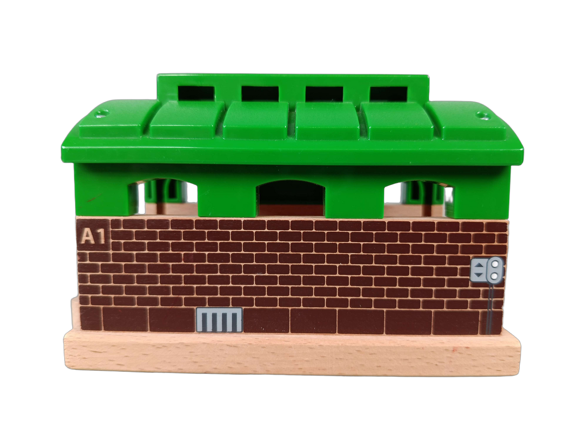 BRIO Lokschuppen mit Rolltor 33574 Holzeisenbahn Zubehör