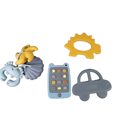 Liewood Bundle Montessori Set Silikon-Puzzle, Telefon & Beißringe