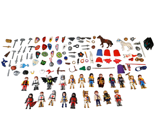 Playmobil Bundle Ritter & Mittelalter Set Figuren, König & Pferd