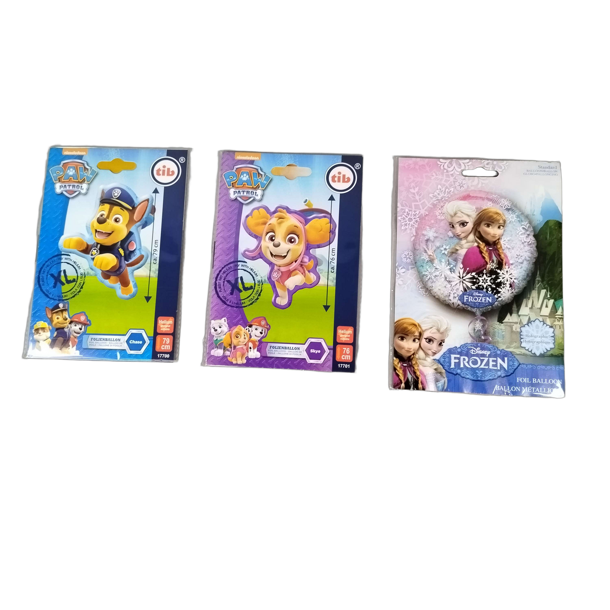 Bundle Paw Patrol 17706 17705 Frozen Einhorn Set von 4 Ballons, Neu
