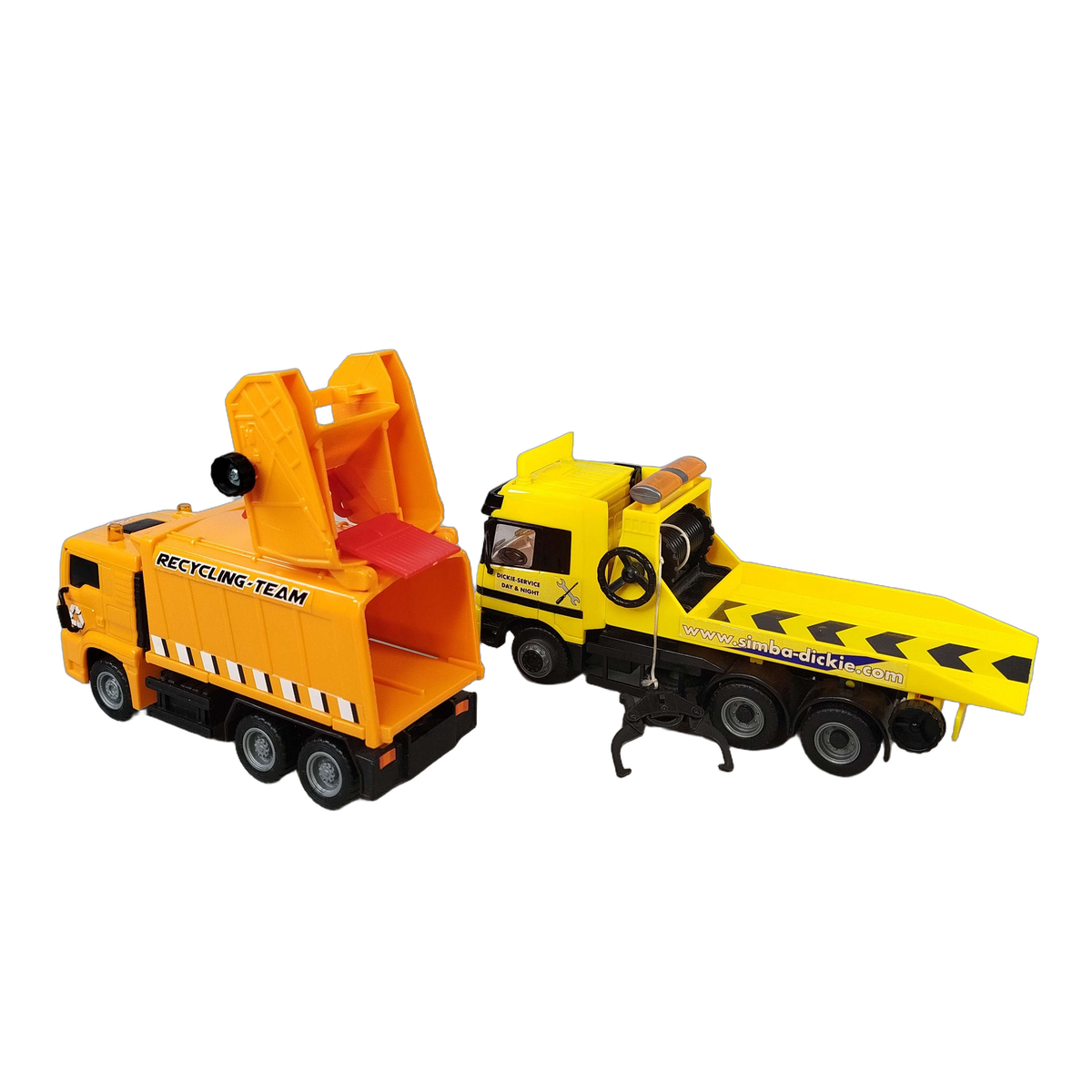 Dickie Toys Bundle City Set von 3 Zug, Müllwagen & Abschleppwagen
