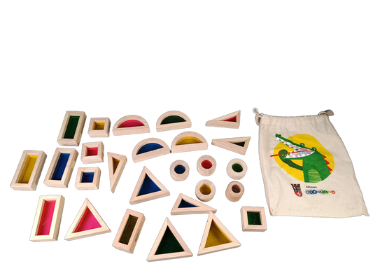 Bundle Sensorik Farbfenster großes Set Holzbausteine